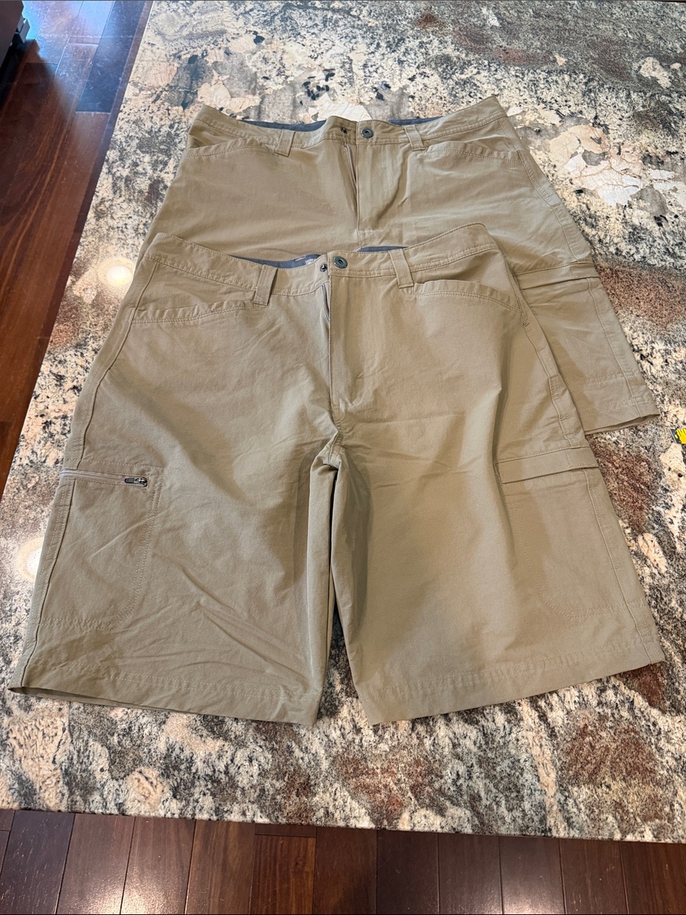 2 pairs of Falls Creek Men's Cargo Shorts in Khaki